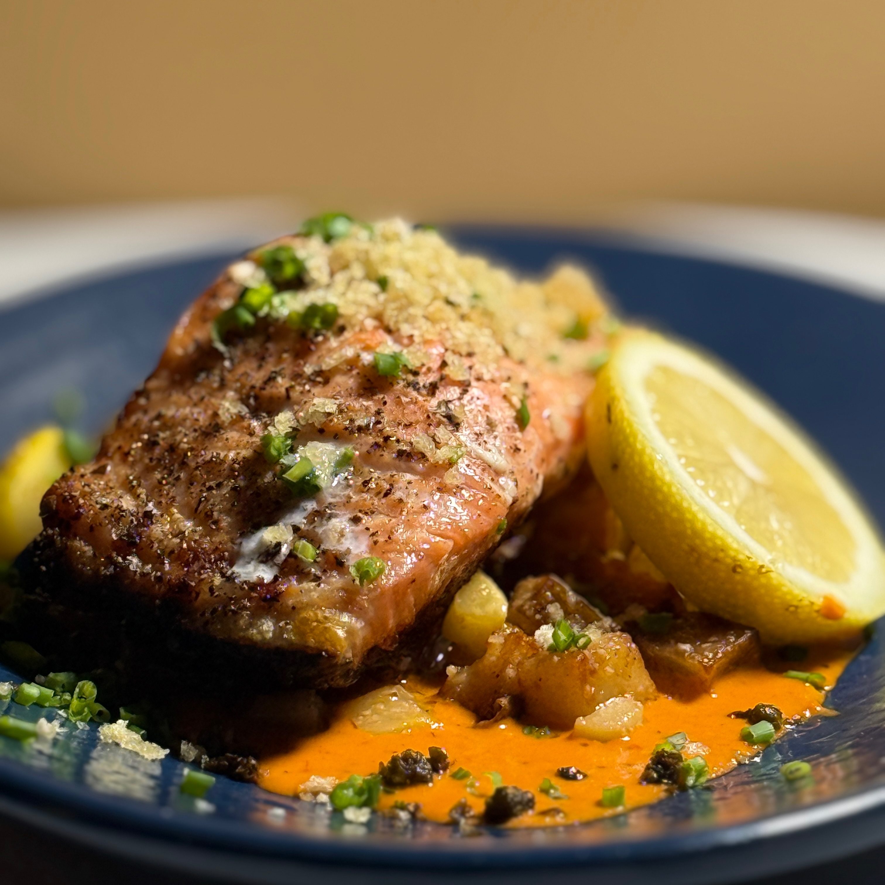 Roasted Scottish Salmon.